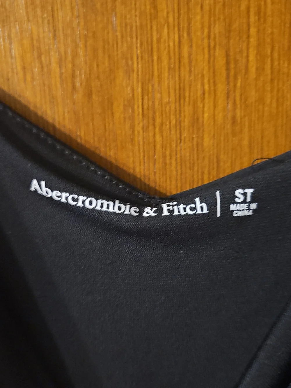 Abercrombie & Fitch Black Ruched Maxi Slip Dress with Thin Straps